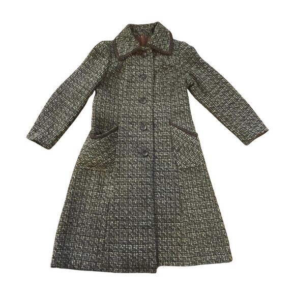 Vintage 1970s Fortown London Tweed Coat sz Small old money mod retro preppy boho - Picture 11 of 15
